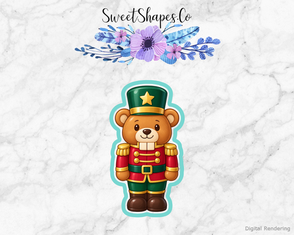 Cranberry Teddy Nutcracker Cookie Cutter