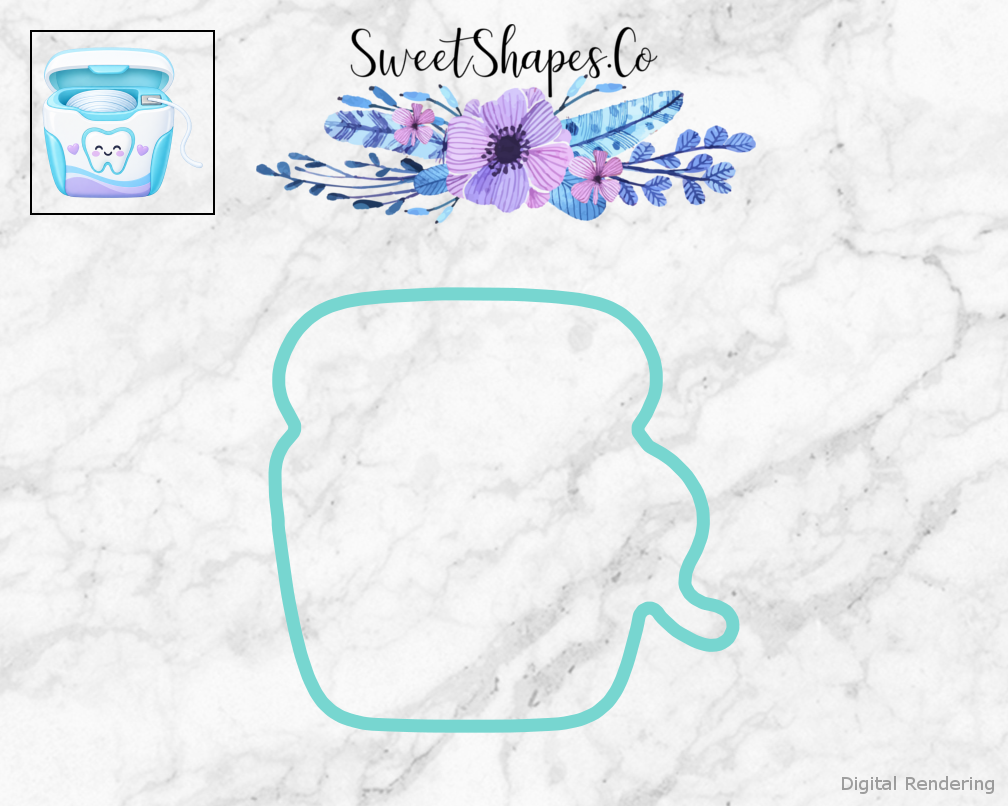 Dental Thanks Dental Floss Box Cookie Cutter