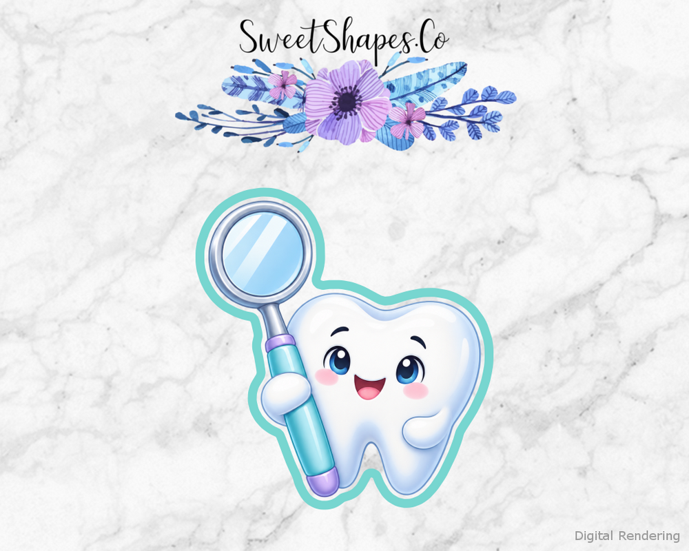 Dental Thanks Dental Mirror and Tooth Cookie Cutter
