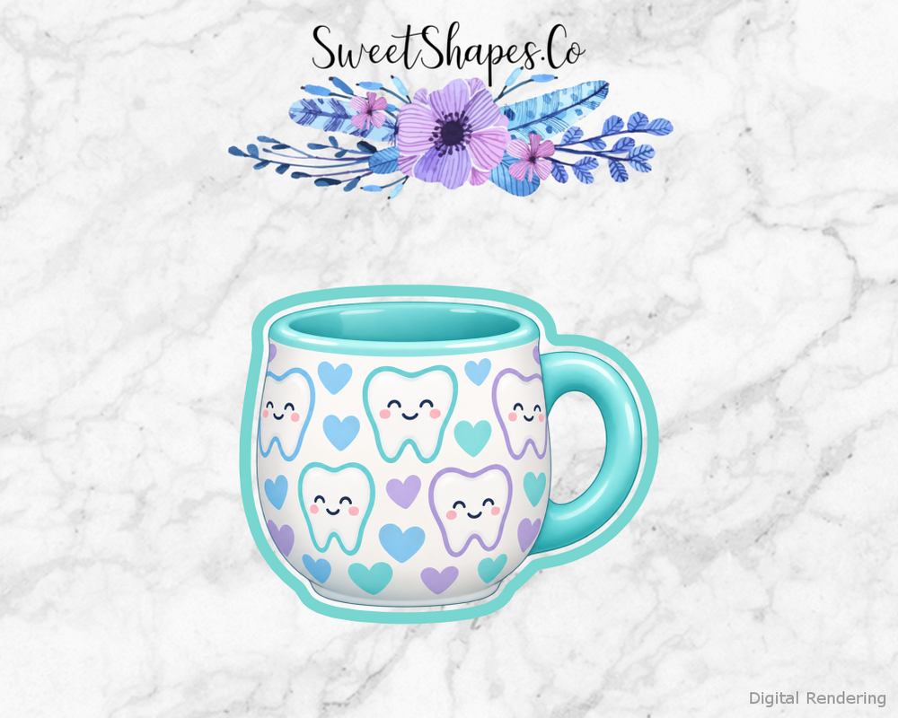 Dental Thanks Tooth Pattern Mug Cookie Cutter