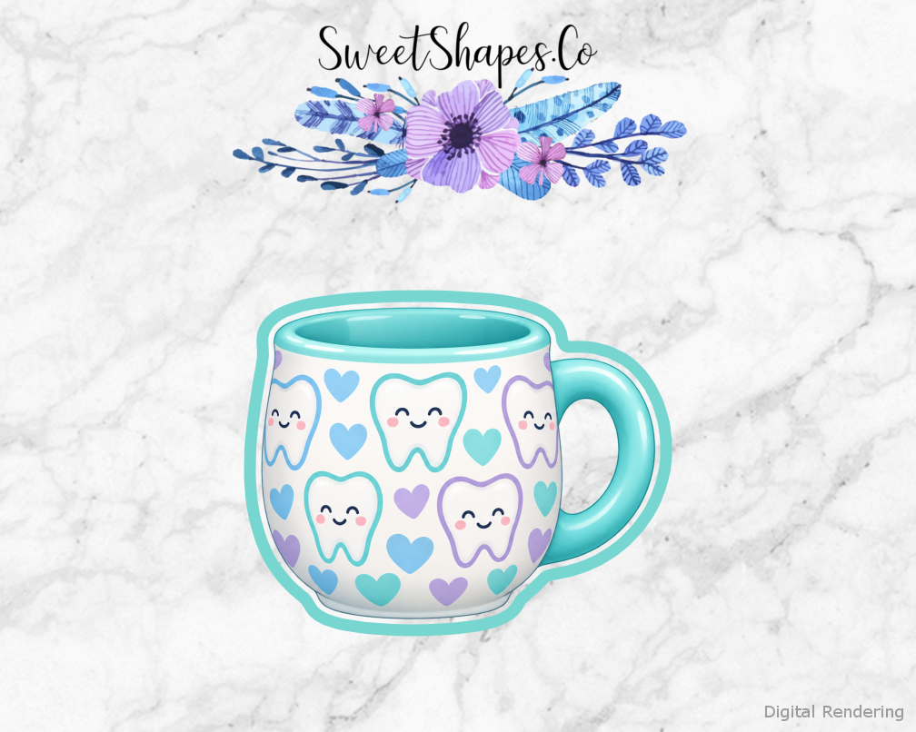 Dental Thanks Tooth Pattern Mug Cookie Cutter