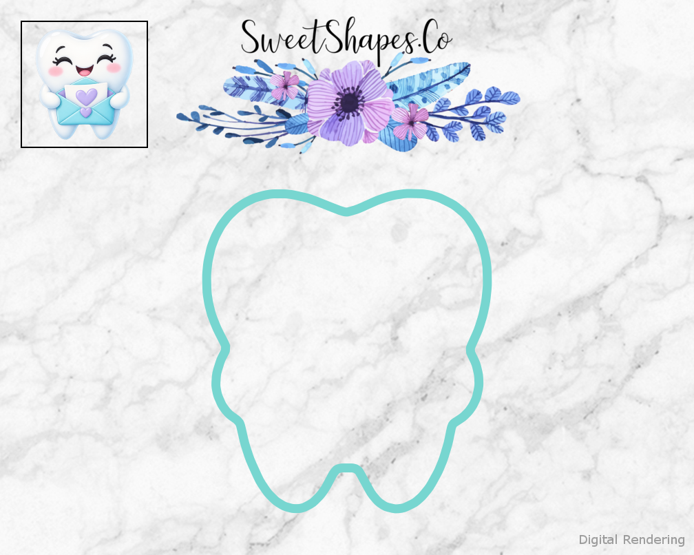 Dental Thanks Tooth Thank You Envelope Cookie Cutter