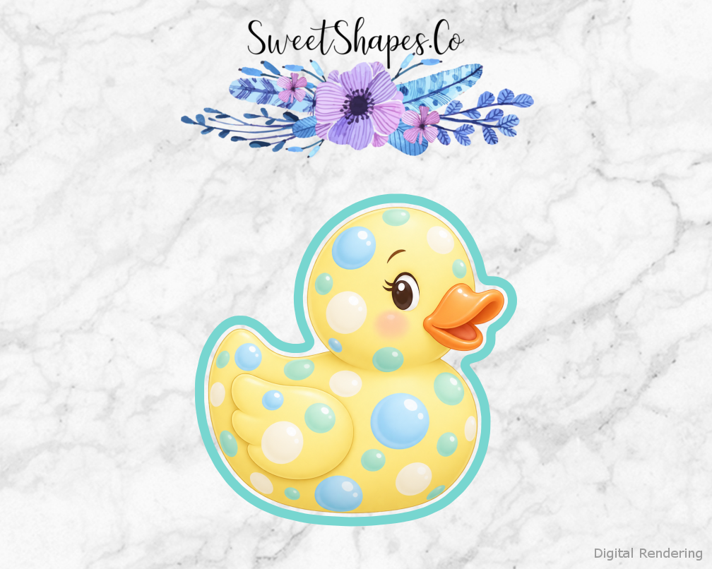 Duckling Shower Bubble Pattern Rubber Duck Cookie Cutter
