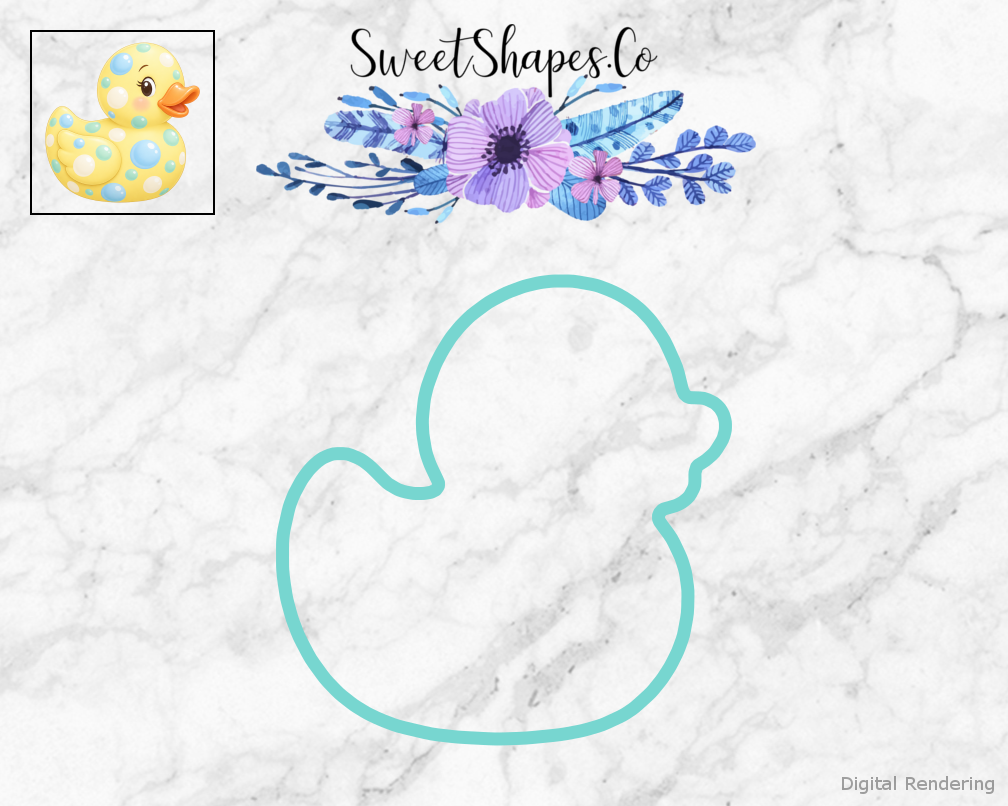 Duckling Shower Bubble Pattern Rubber Duck Cookie Cutter