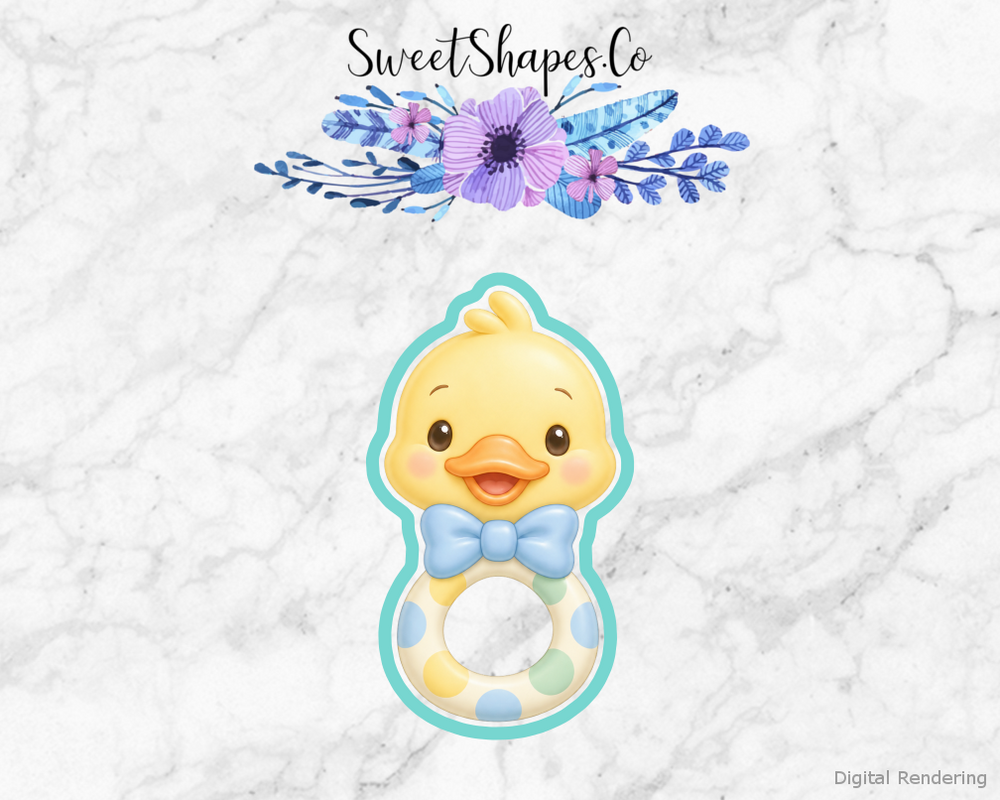 Duckling Shower Duck Head Rattle Cookie Cutter