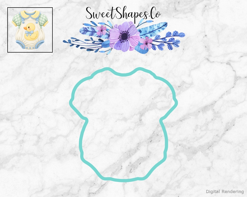 Duckling Shower Duck Patch Baby Romper Cookie Cutter