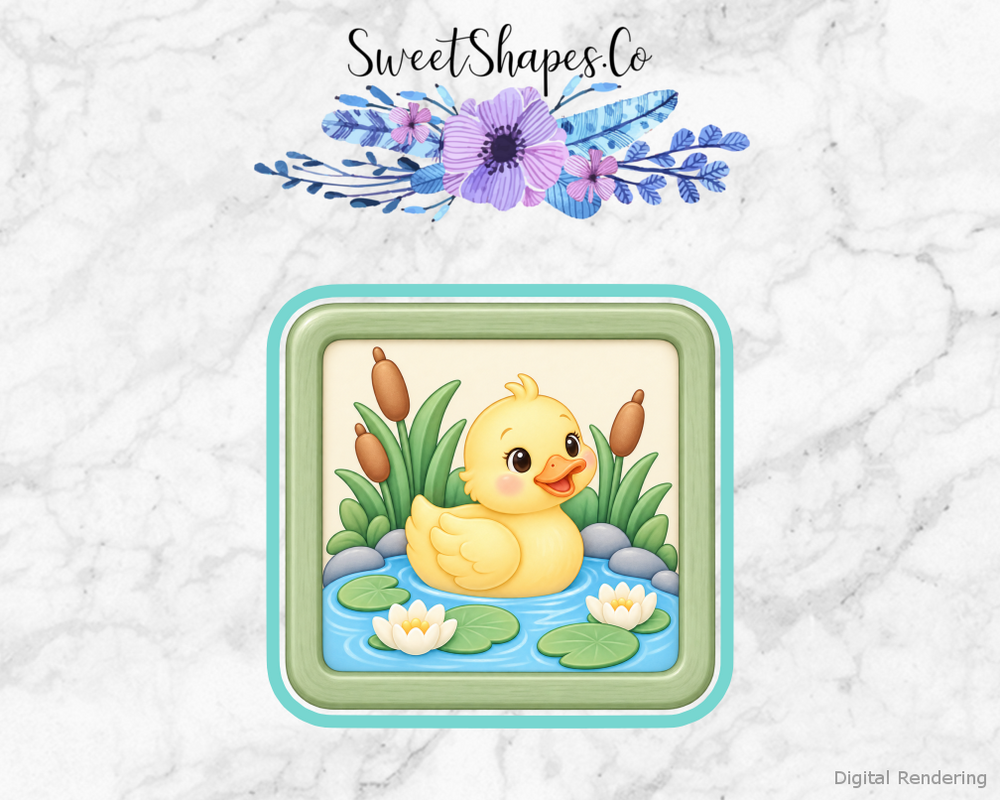 Duckling Shower Duck Pond Nursery Picture Cookie Cutter