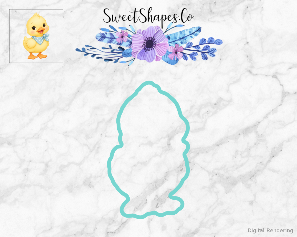 Duckling Shower Duckling with Neckerchief Cookie Cutter