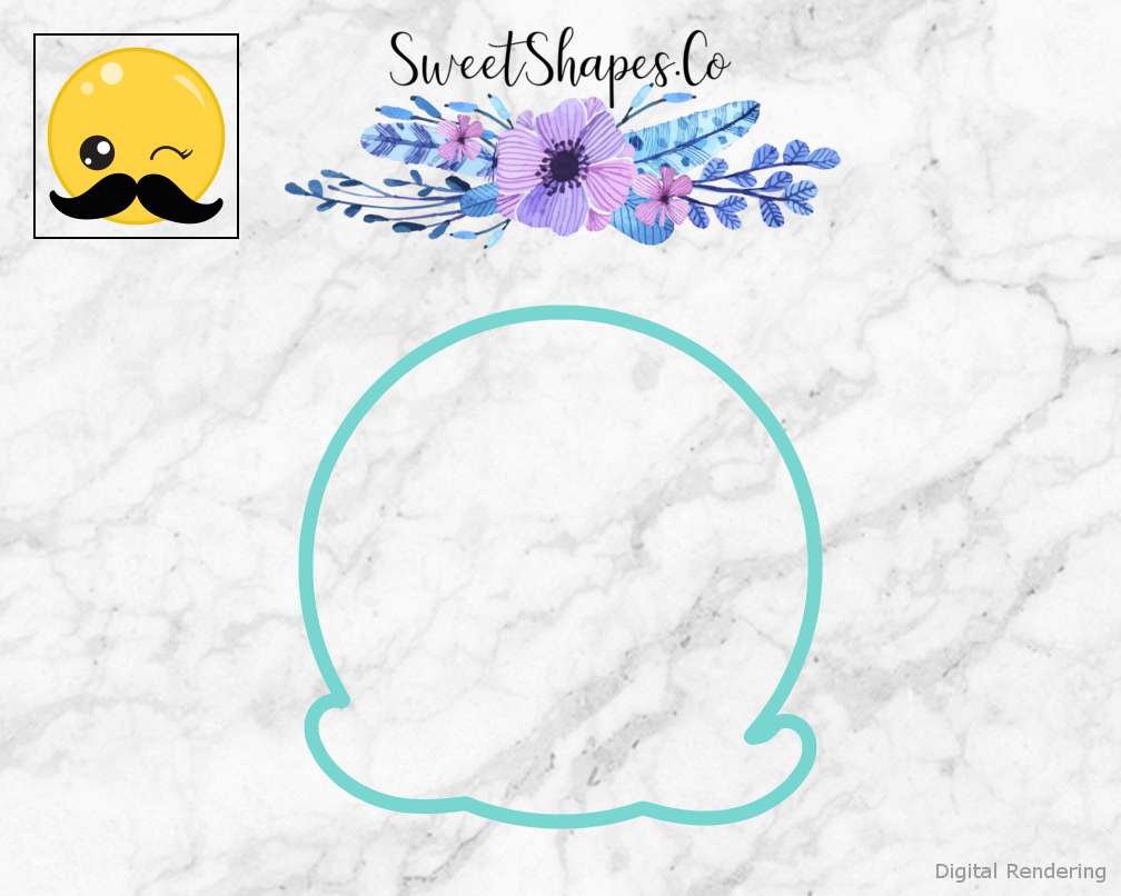 Emoji With Mustache Cookie Cutter