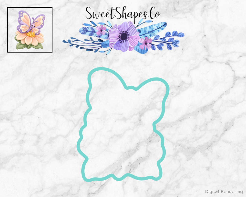 Fairy Garden Butterfly on Flower Cookie Cutter