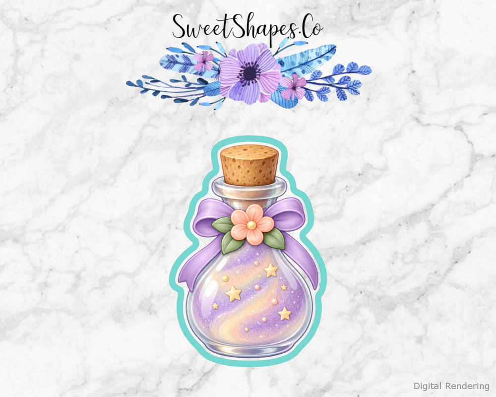 Fairy Garden Fairy Dust Bottle with Cork Cookie Cutter