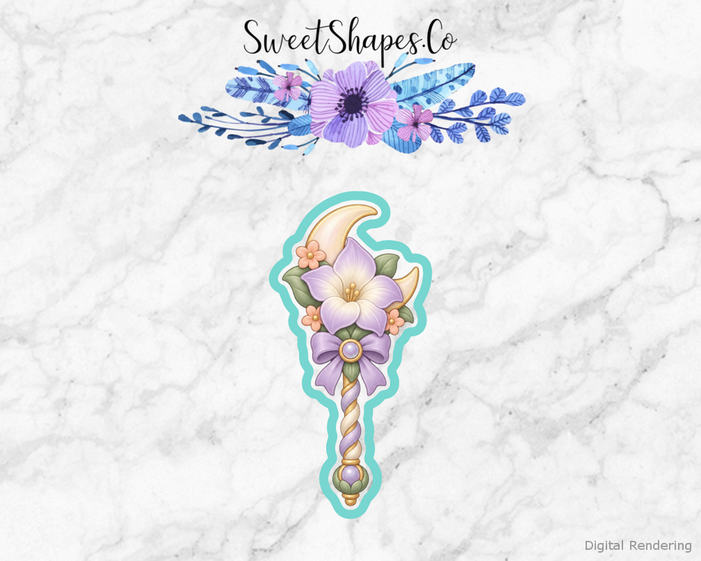 Fairy Garden Moonflower Wand Cookie Cutter