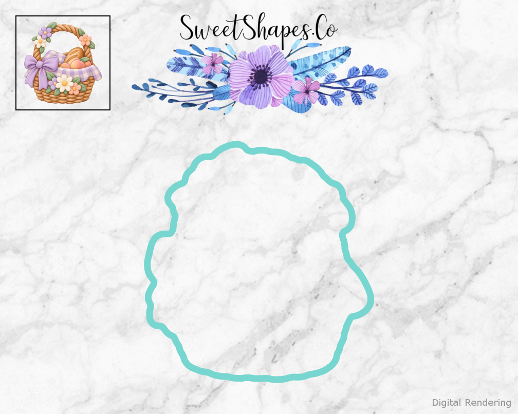 Fairy Garden Petal Picnic Basket Cookie Cutter