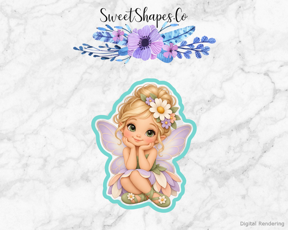 Fairy Garden Seated Daisy Fairy Cookie Cutter