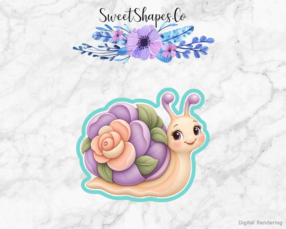 Fairy Garden Snail with Flower Shell Cookie Cutter