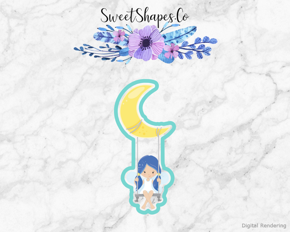 Fairy On A Moon 2 Cookie Cutter