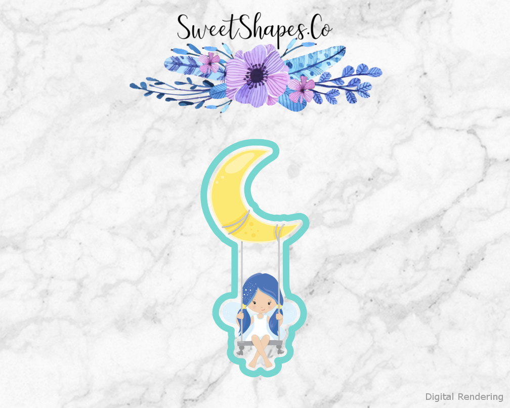 Fairy On A Moon 2 Cookie Cutter
