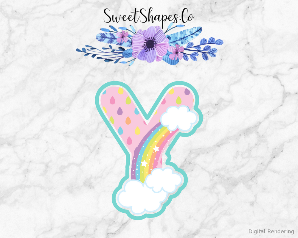 Fairytale Unicorn Alphabet Letter Y Cookie Cutter