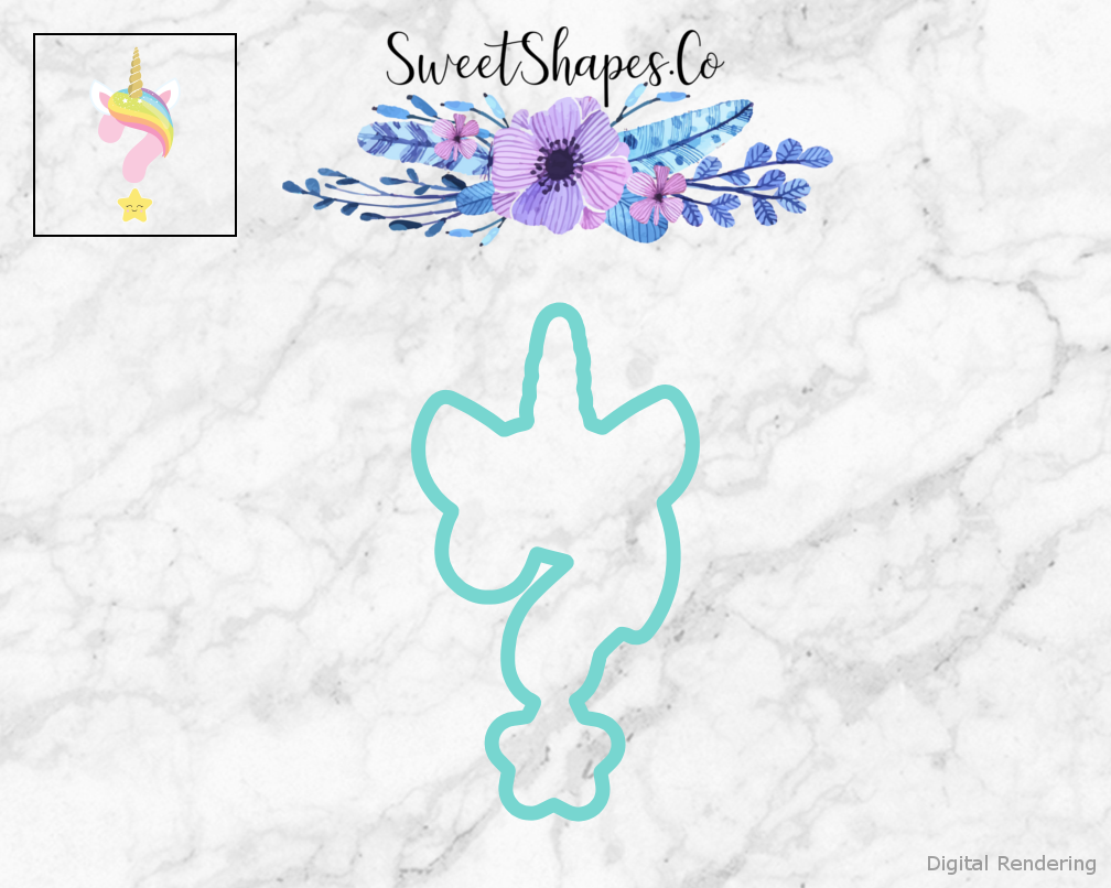 Fairytale Unicorn Question Mark Cookie Cutter