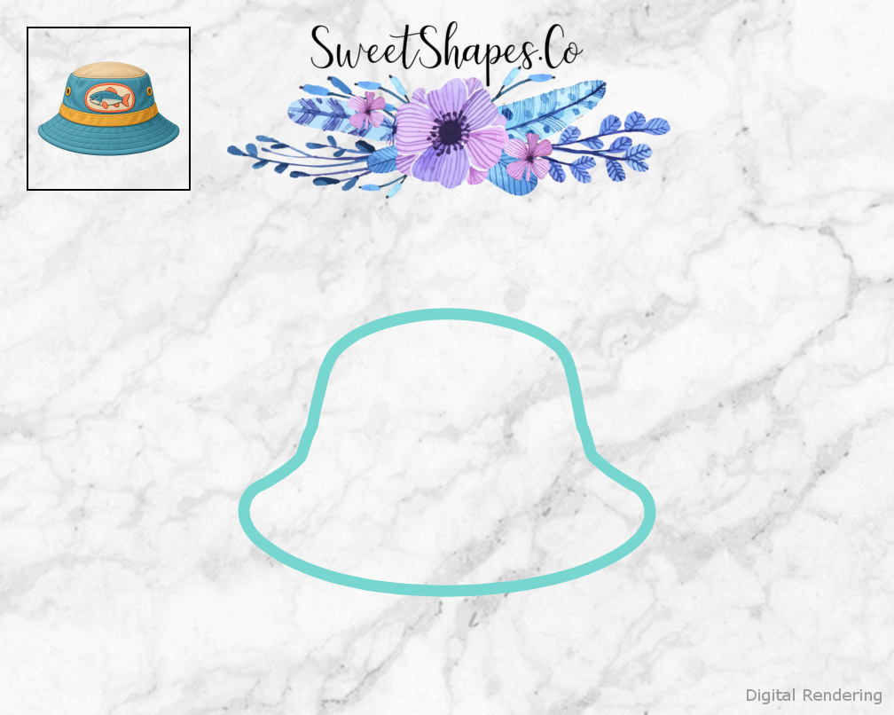 Family Fishing Bucket Hat with Fish Patch Cookie Cutter