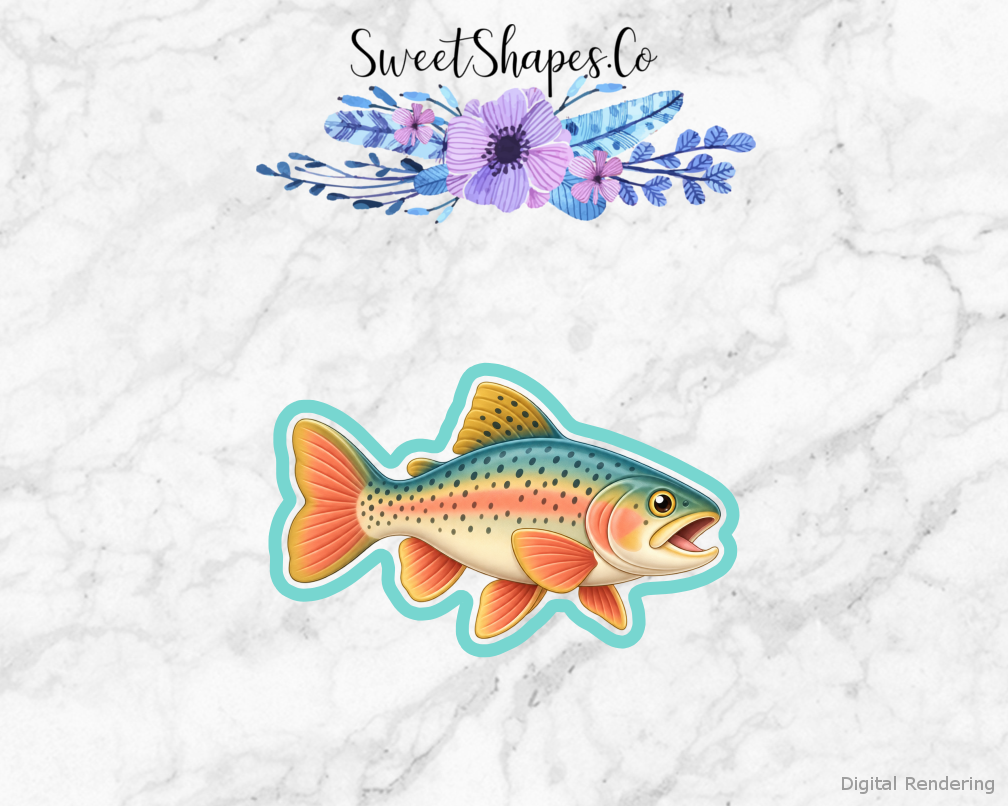 Family Fishing Trout with Broad Fins Cookie Cutter