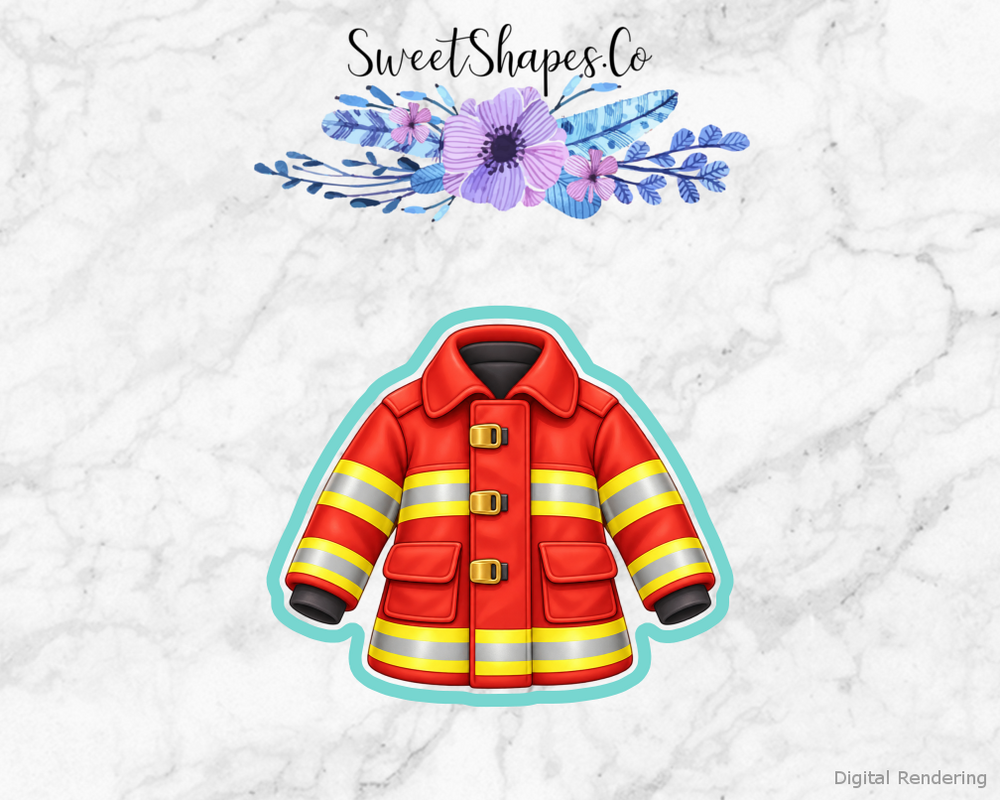 Fire Hero Firefighter Coat Cookie Cutter