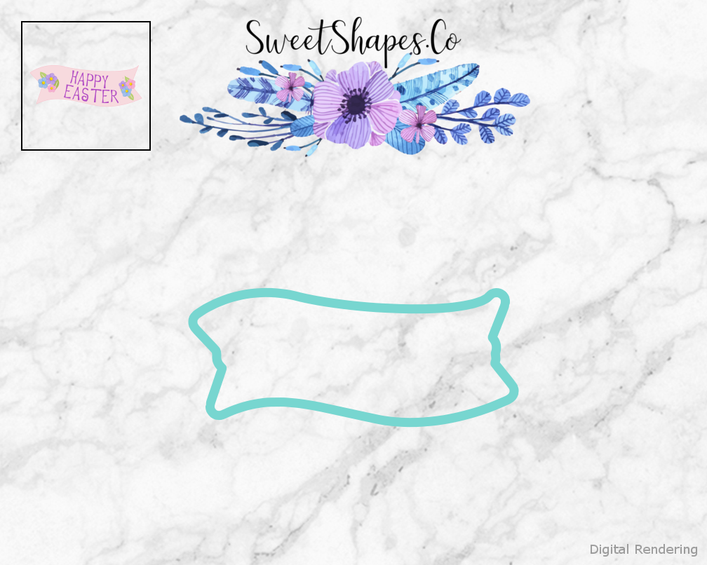 Flower Banner Cookie Cutter