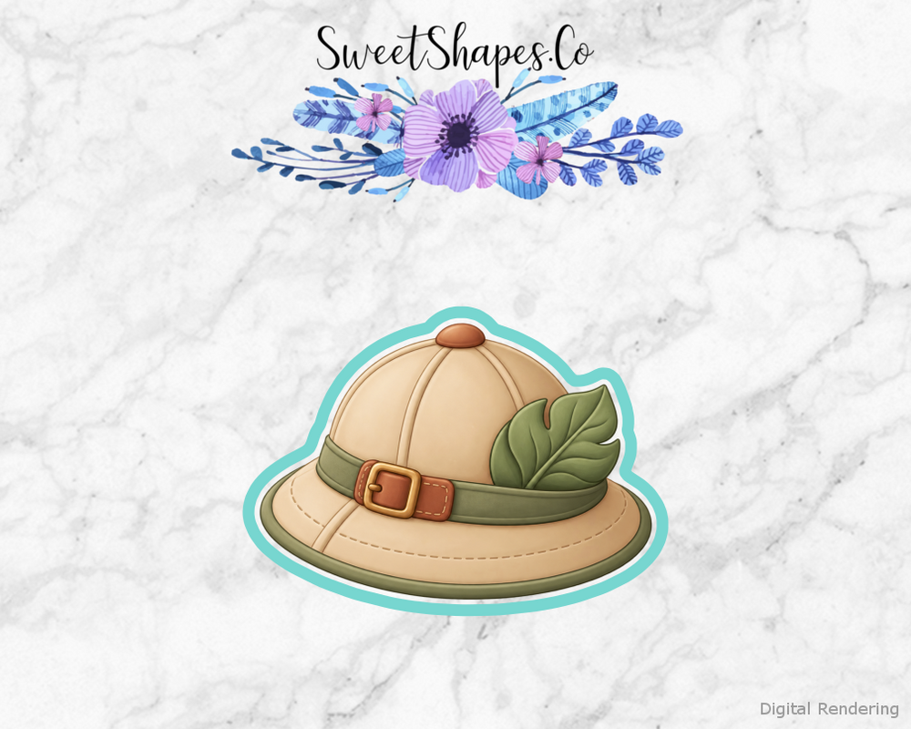 Fossil Dig Explorer Hat with Leaf Cookie Cutter