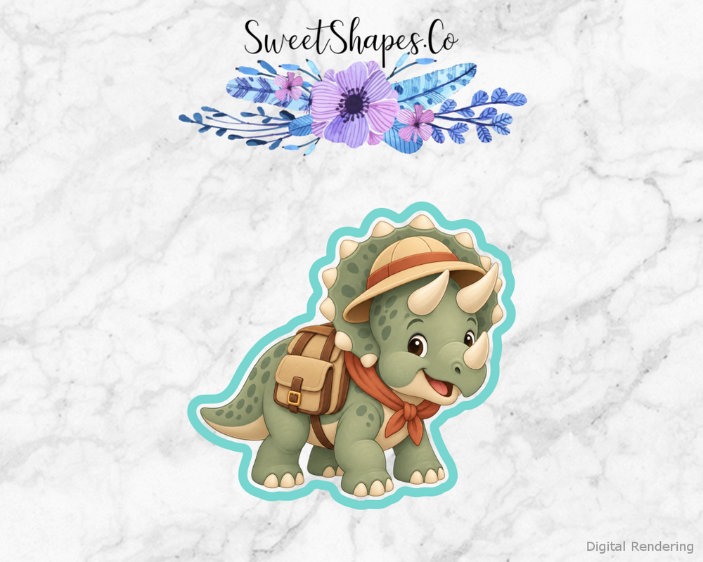 Fossil Dig Explorer Triceratops Cookie Cutter