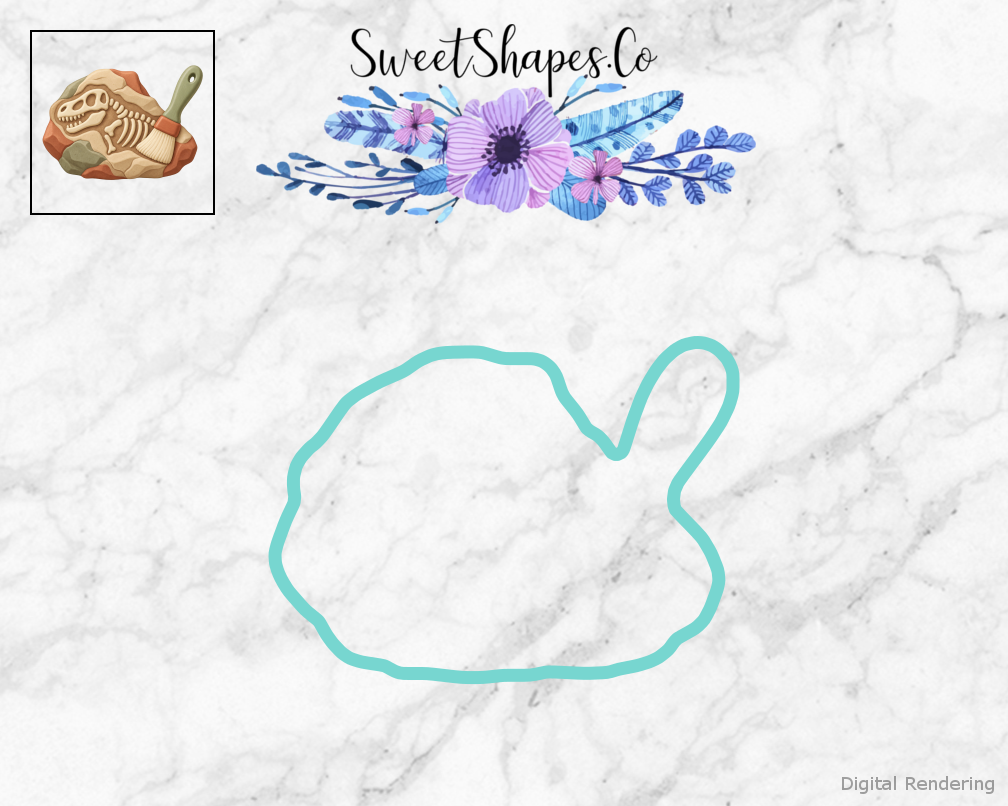 Fossil Dig Fossil Brush and Rock Cookie Cutter