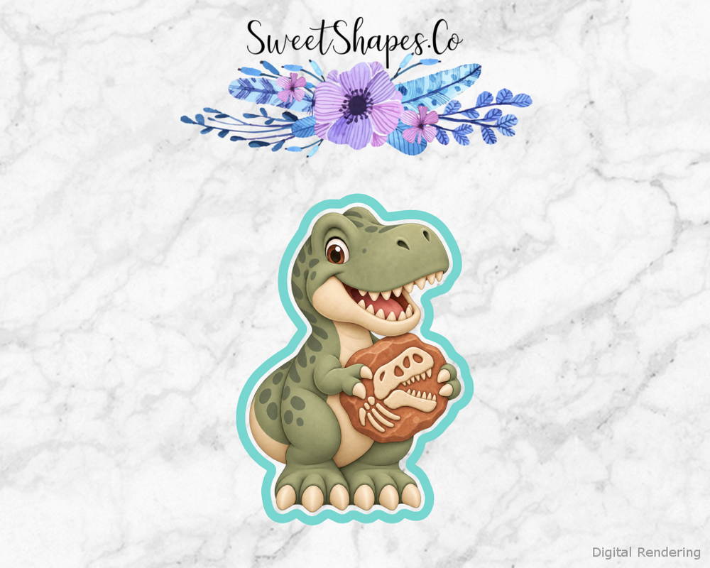 Fossil Dig Friendly T-Rex with Fossil Cookie Cutter