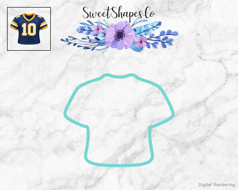 Game Day Numbered Football Jersey Cookie Cutter