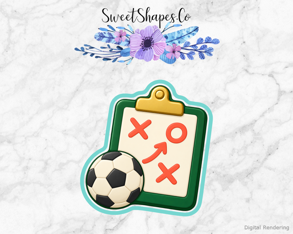 Game Plan Soccer Clipboard Cookie Cutter