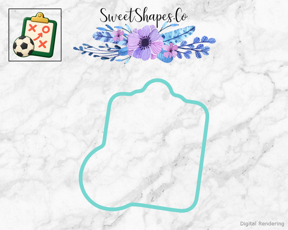 Game Plan Soccer Clipboard Cookie Cutter