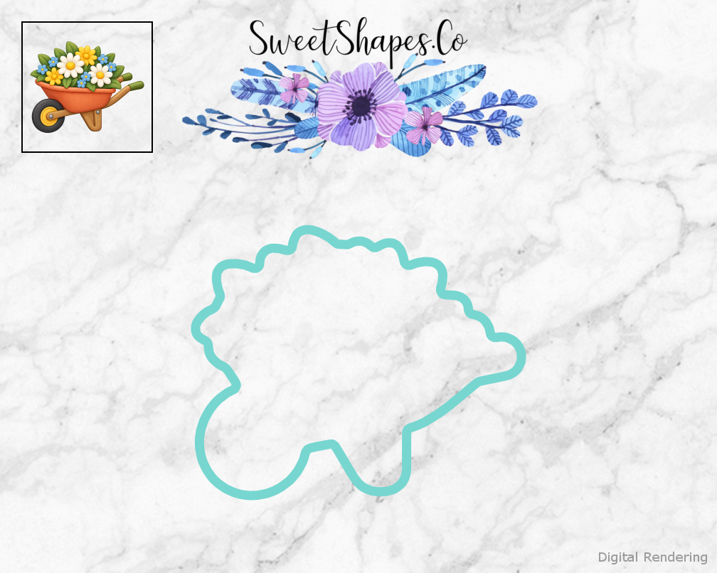 Garden Helper Flower-Filled Wheelbarrow Cookie Cutter