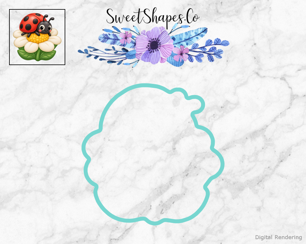 Garden Helper Ladybug On A Flower Cookie Cutter