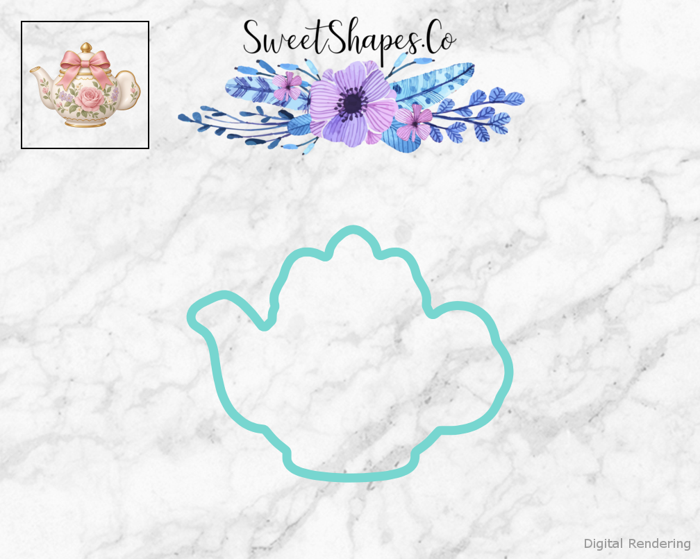 Garden Tea Bow-Topped Teapot Cookie Cutter