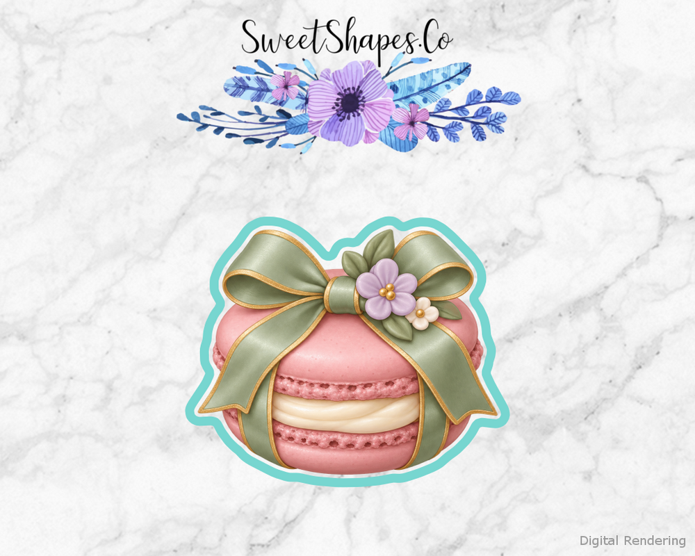 Garden Tea Bow-Wrapped Macaron Cookie Cutter
