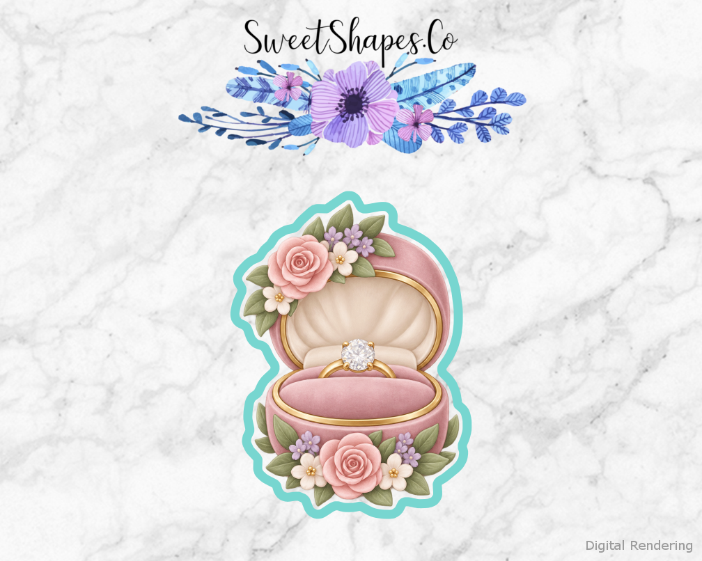 Garden Tea Floral Ring Box Cookie Cutter