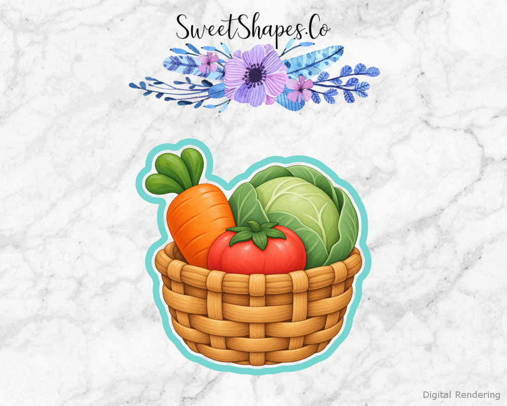 Garden Veggie Harvest Basket Cookie Cutter