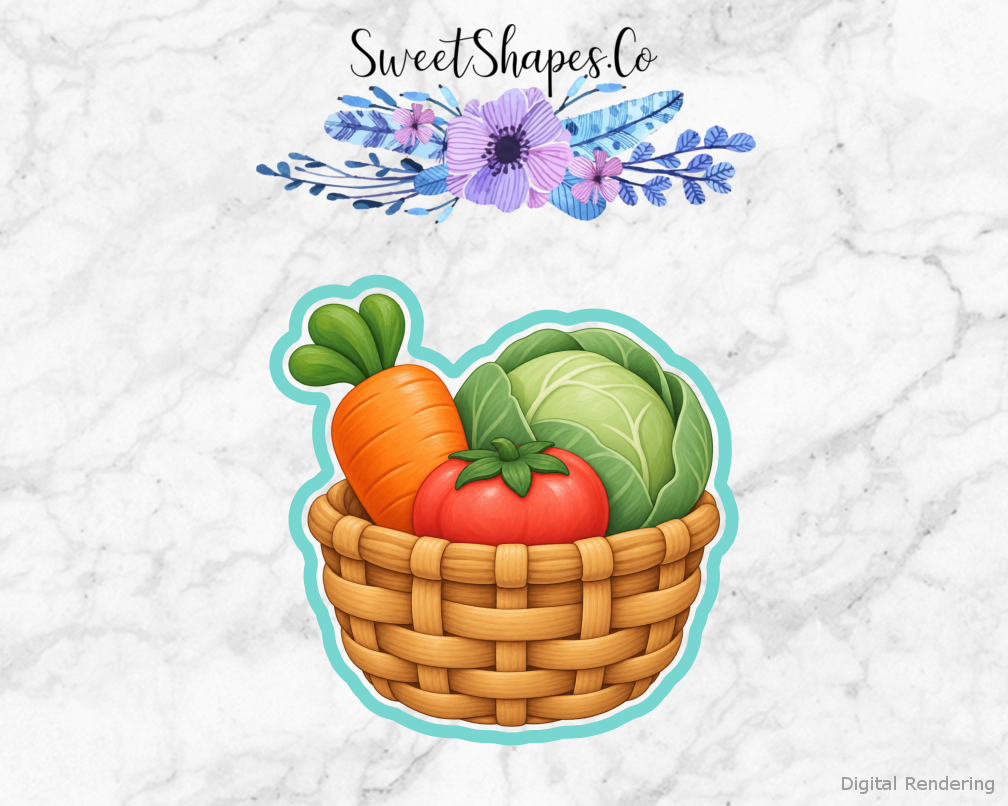 Garden Veggie Harvest Basket Cookie Cutter