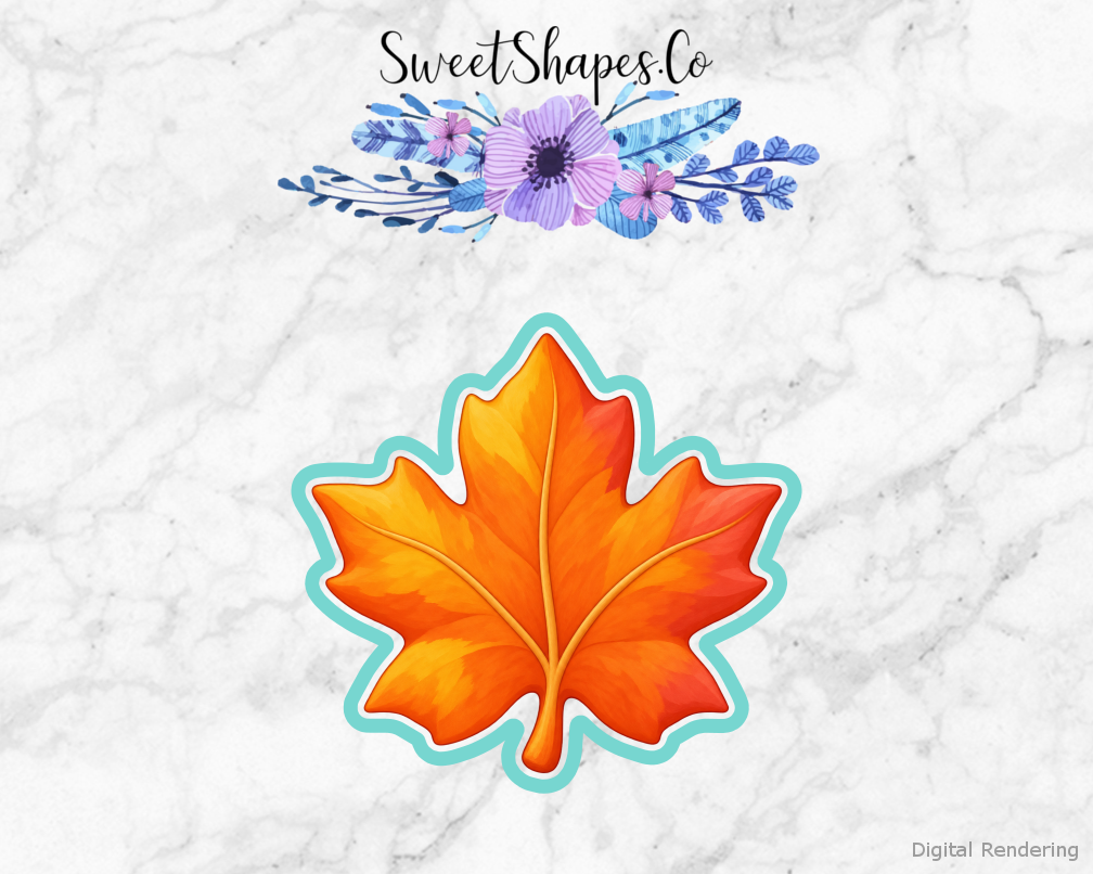 Golden Autumn Maple Leaf Cookie Cutter