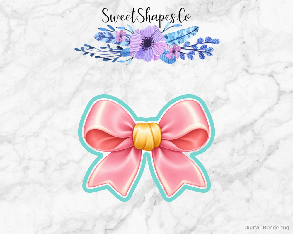 Golden Knot Birthday Bow Cookie Cutter