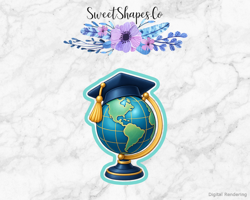 Grad Adventure Graduation Globe Cookie Cutter