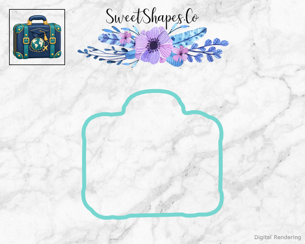 Grad Adventure Next Chapter Suitcase Cookie Cutter