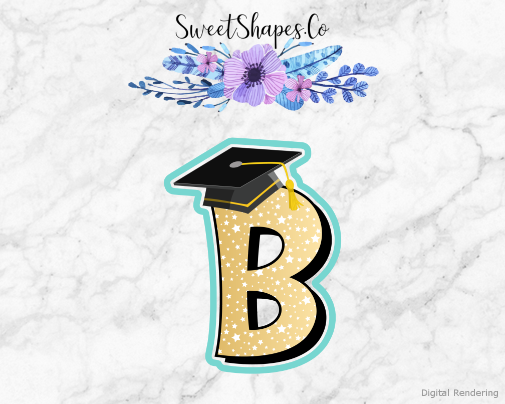 Graduation Cap B Cookie Cutter