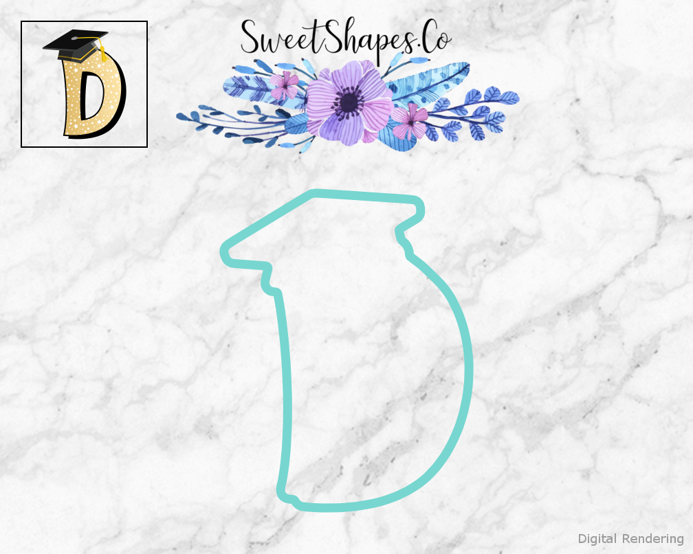 Graduation Cap D Cookie Cutter