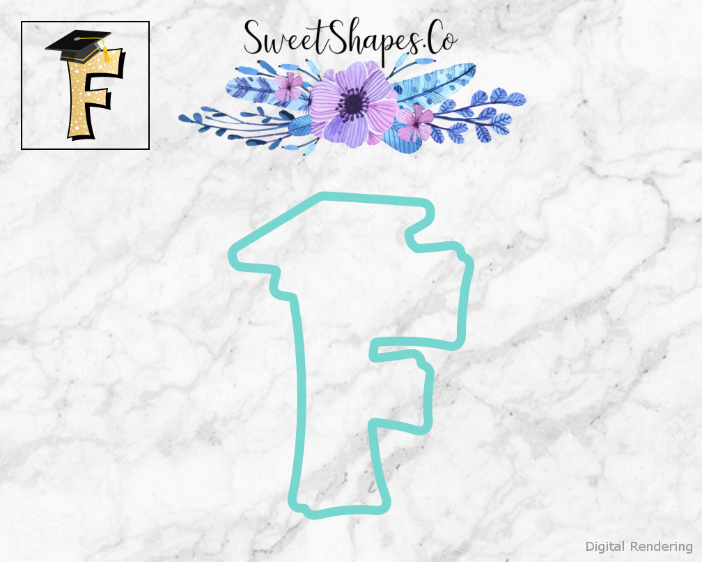 Graduation Cap F Cookie Cutter
