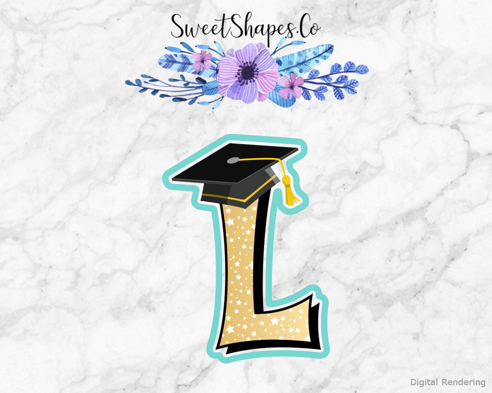 Graduation Cap L Cookie Cutter