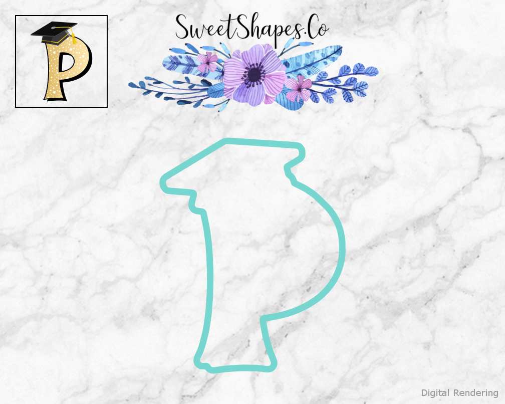 Graduation Cap P Cookie Cutter